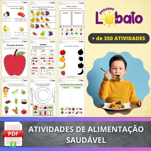 Atividades de Alimentação Saudável para Imprimir PDF