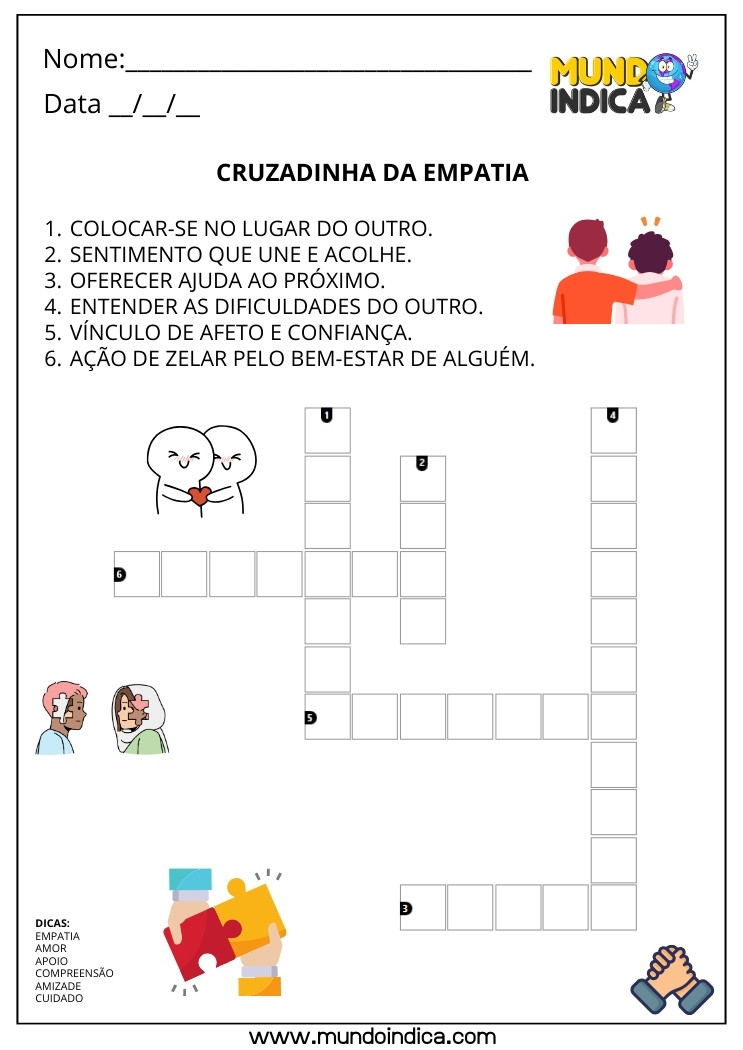 Cruzadinha da Empatia para Imprimir