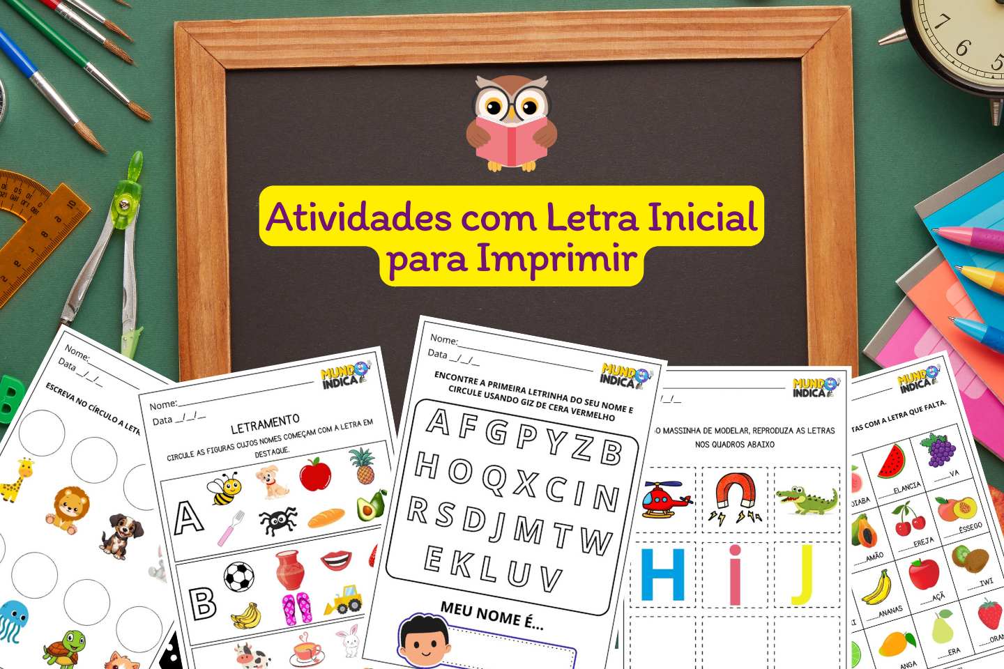 Atividades com Letra Inicial para Imprimir