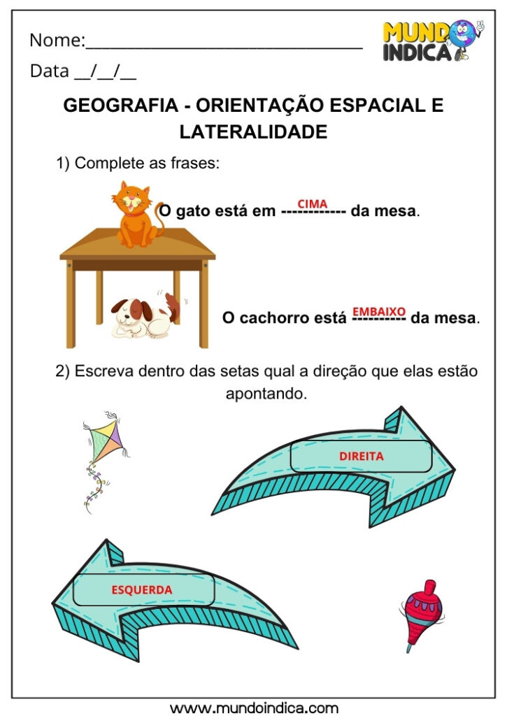 20 Atividades de Geografia para 1 ano Ensino Fundamental com Respostas