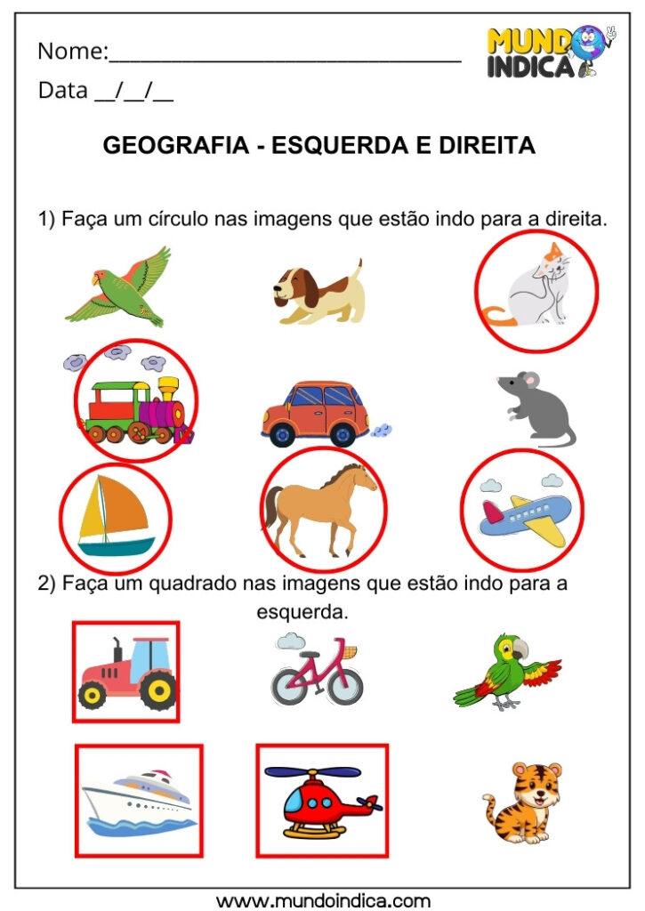 20 Atividades de Geografia para 1 ano Ensino Fundamental com Respostas