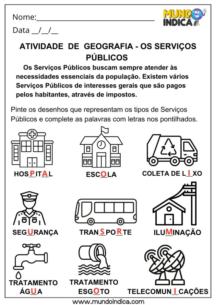 20 Atividades de Geografia com Respostas para Imprimir