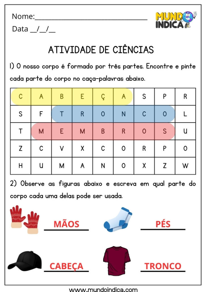 20 Atividades de Ciências para 1 ano Ensino Fundamental com Respostas