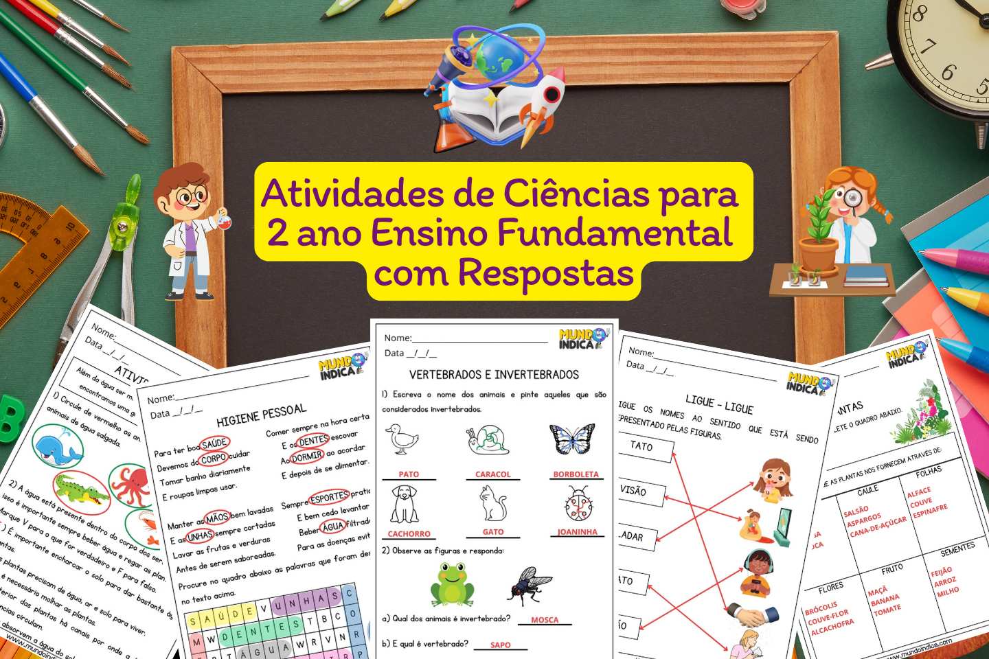 Atividades de Ciências para 2 ano Ensino Fundamental com Respostas