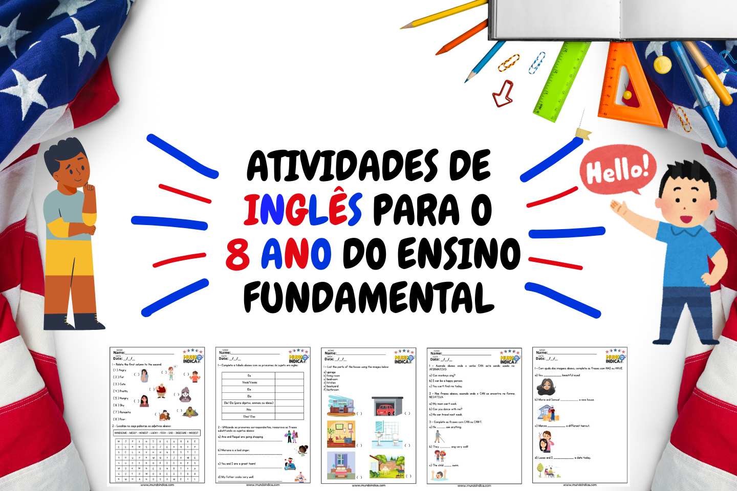 Atividades de Inglês para o 8 ano do Ensino Fundamental