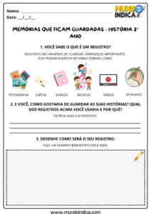 20 Atividades de História 2 ano para Imprimir