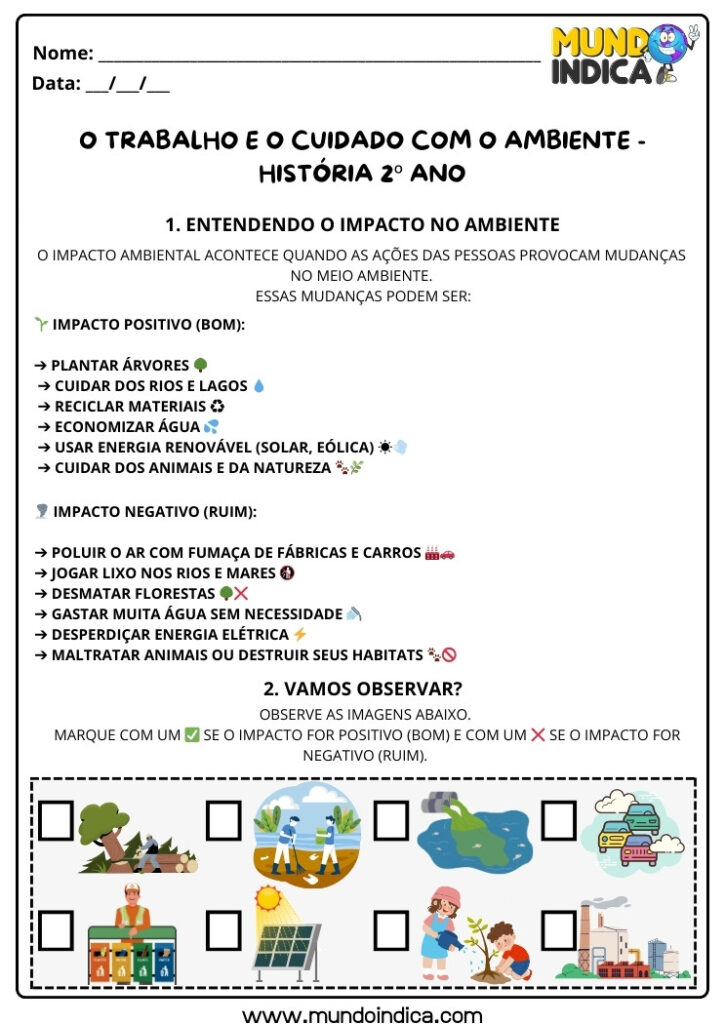20 Atividades de História 2 ano para Imprimir