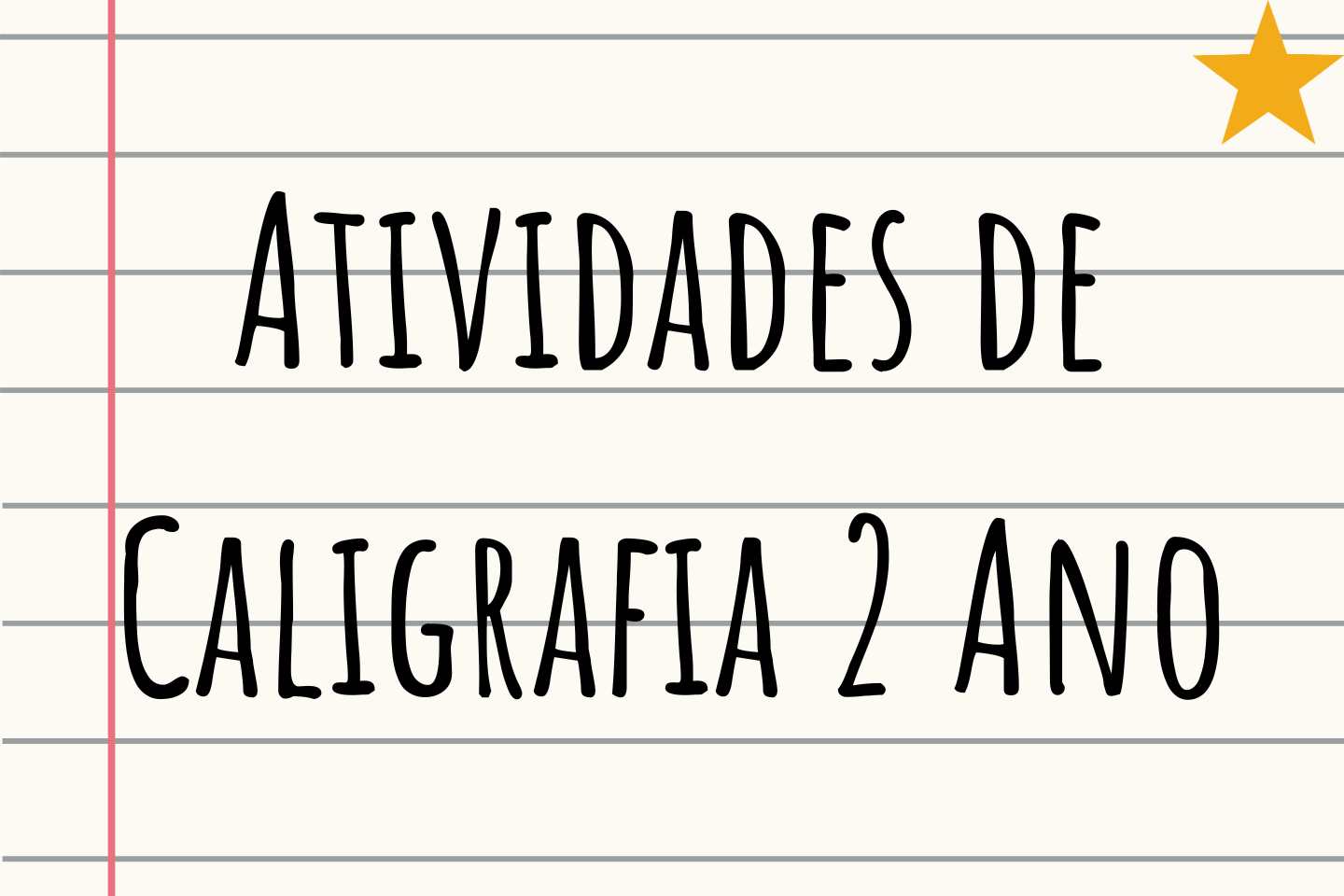 Atividades de Caligrafia 2 Ano
