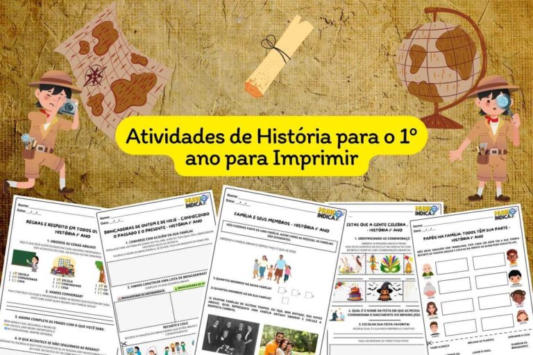 20 Atividades de História para o 1 ano para Imprimir