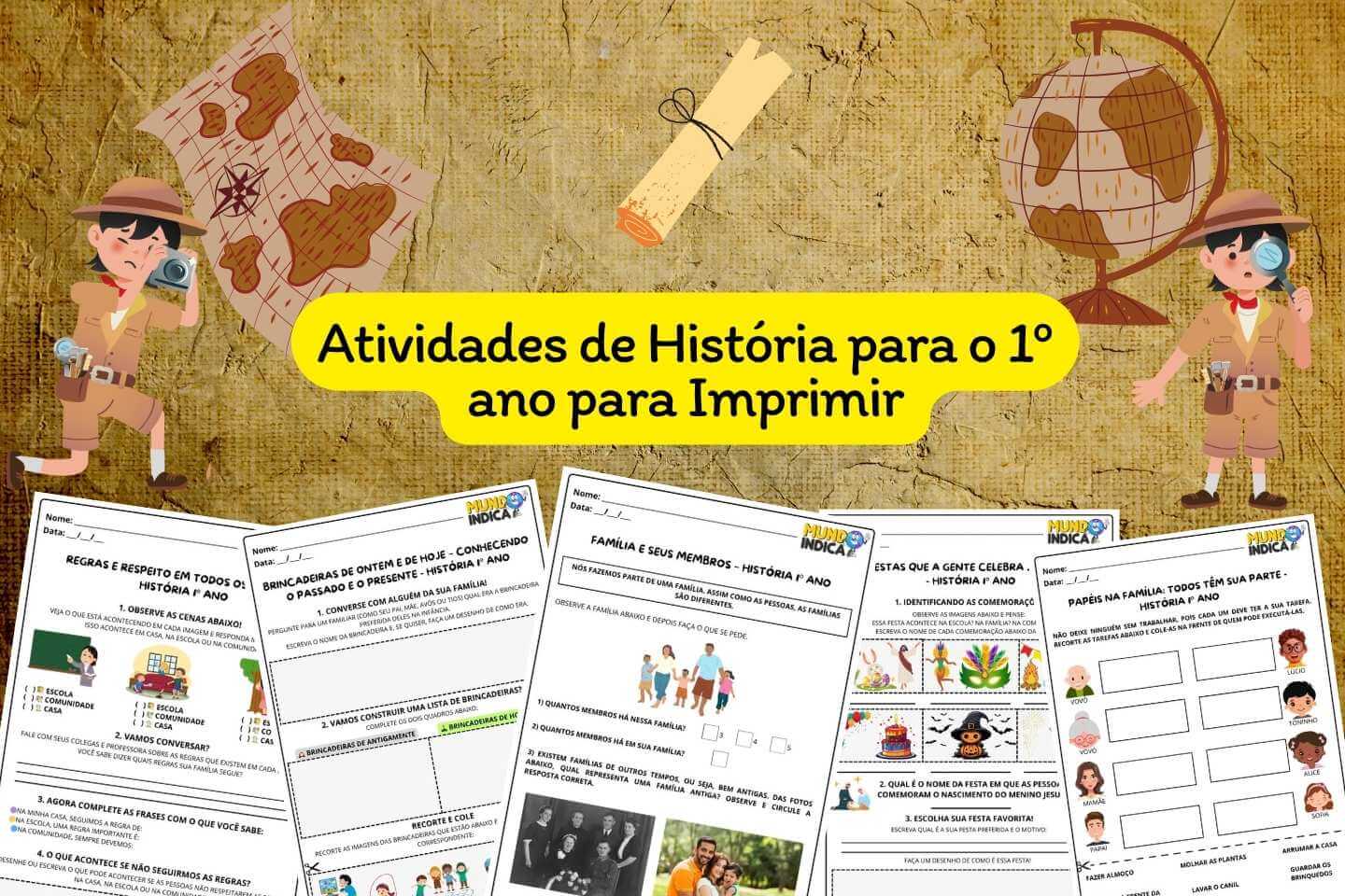 Atividades de História para o 1 ano para Imprimir