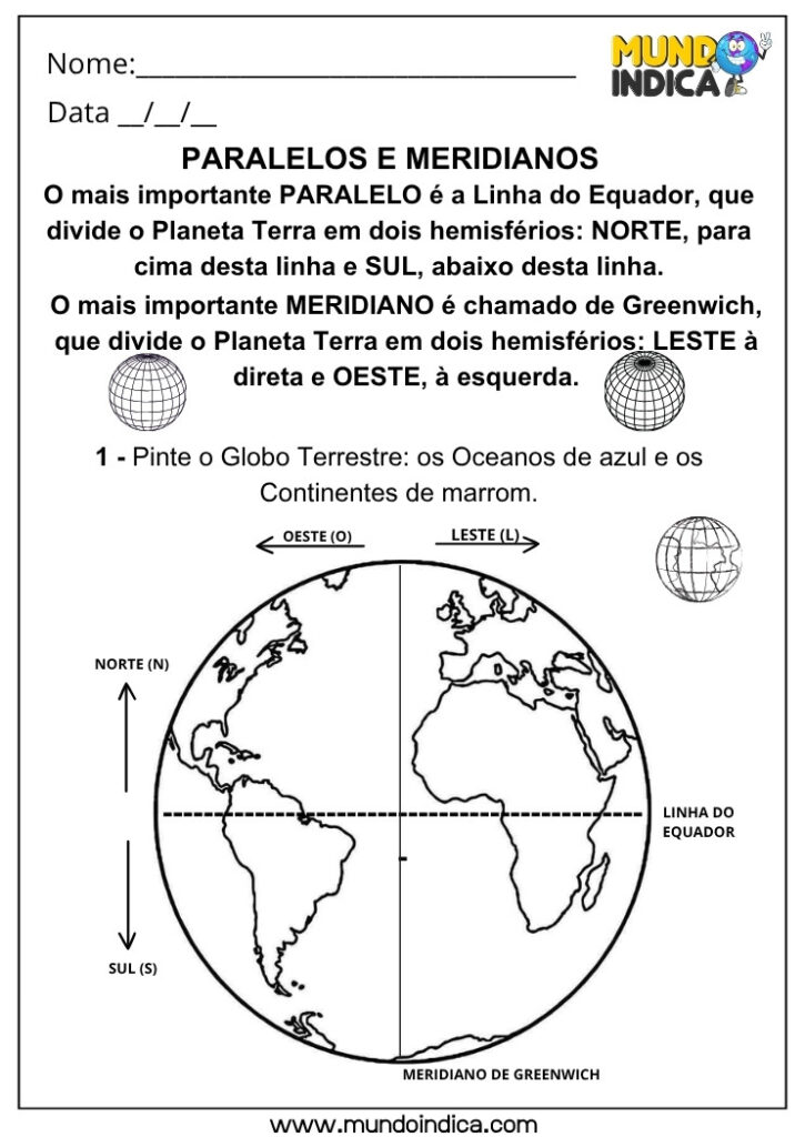 13 Atividades de Geografia sobre Localização, Orientação Espacial e ...
