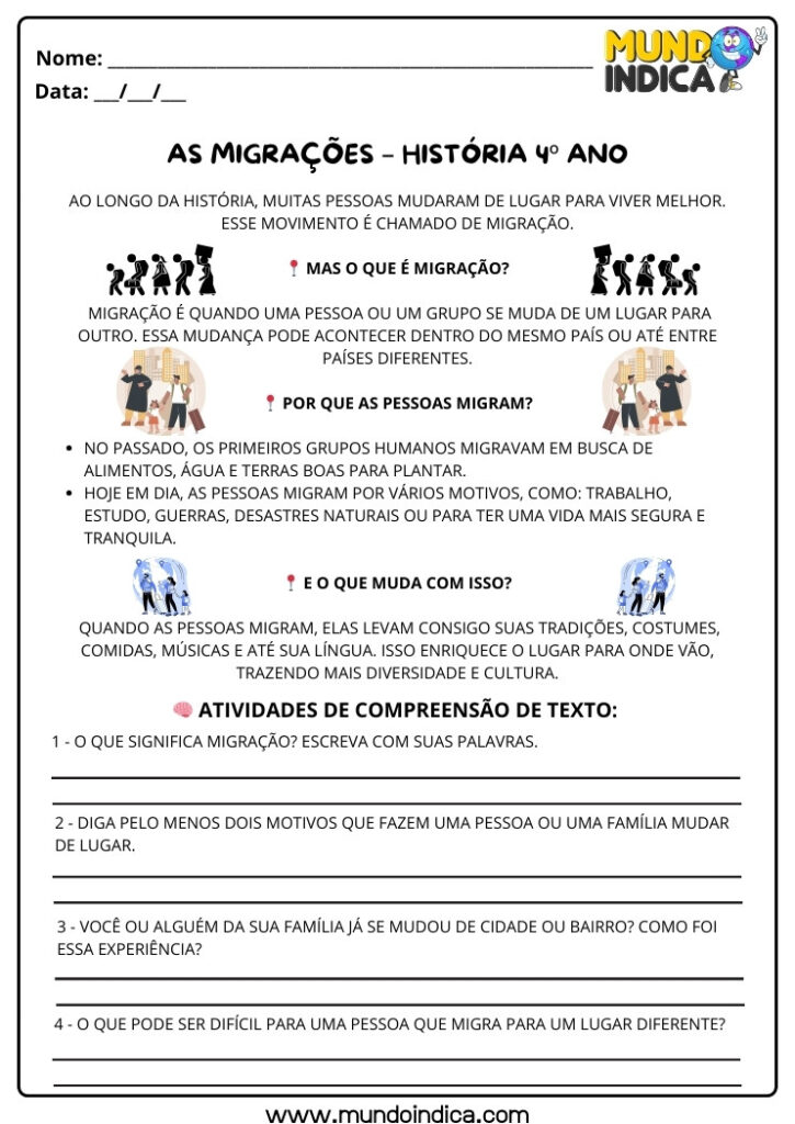 20 Atividades de História para o 4º Ano do Ensino Fundamental