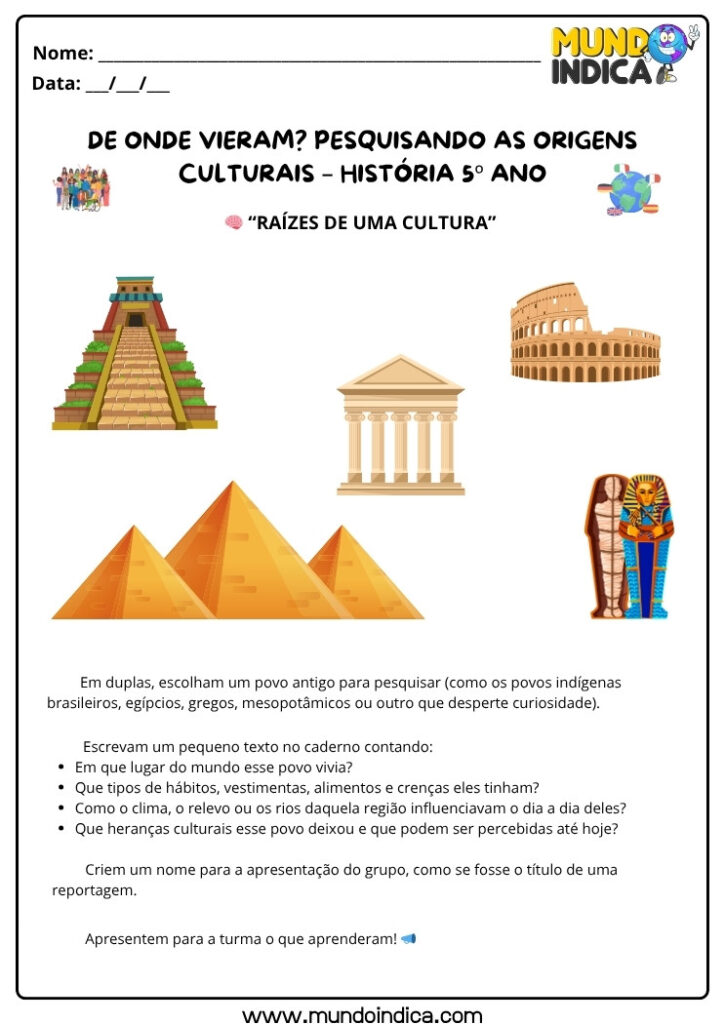 21 Atividades de História para o 5º Ano do Ensino Fundamental