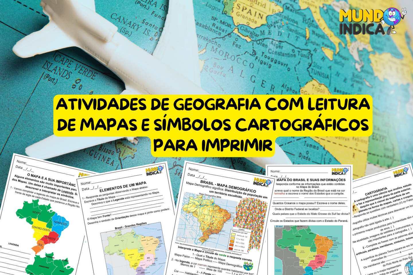 Atividades de Geografia com Leitura de Mapas e Símbolos Cartográficos para Imprimir