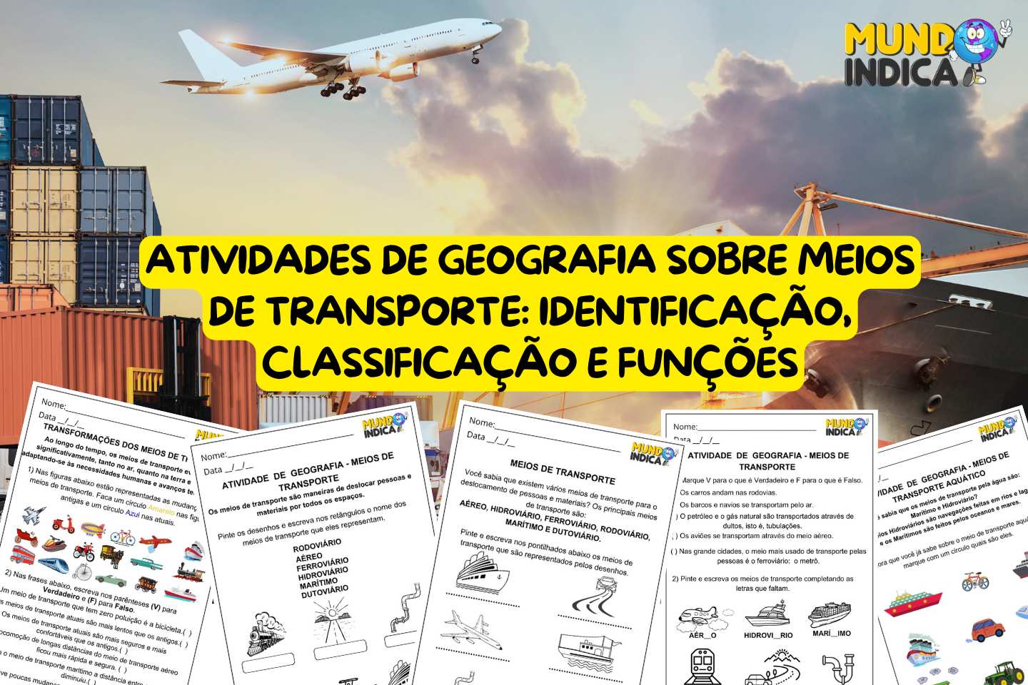 Atividades de Geografia sobre Meios de Transporte