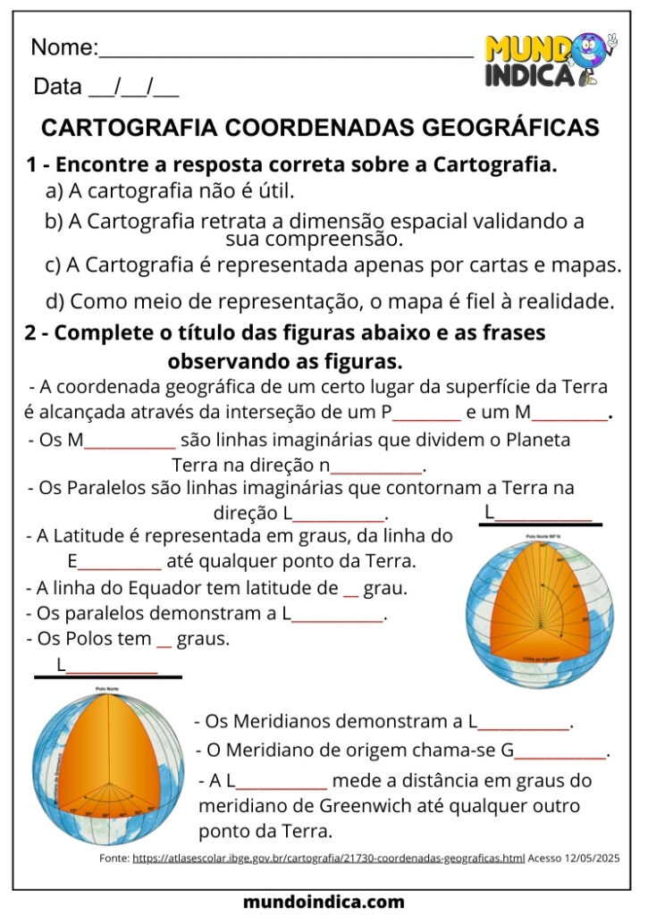 20 Atividades de Geografia para 6 ano Ensino Fundamental