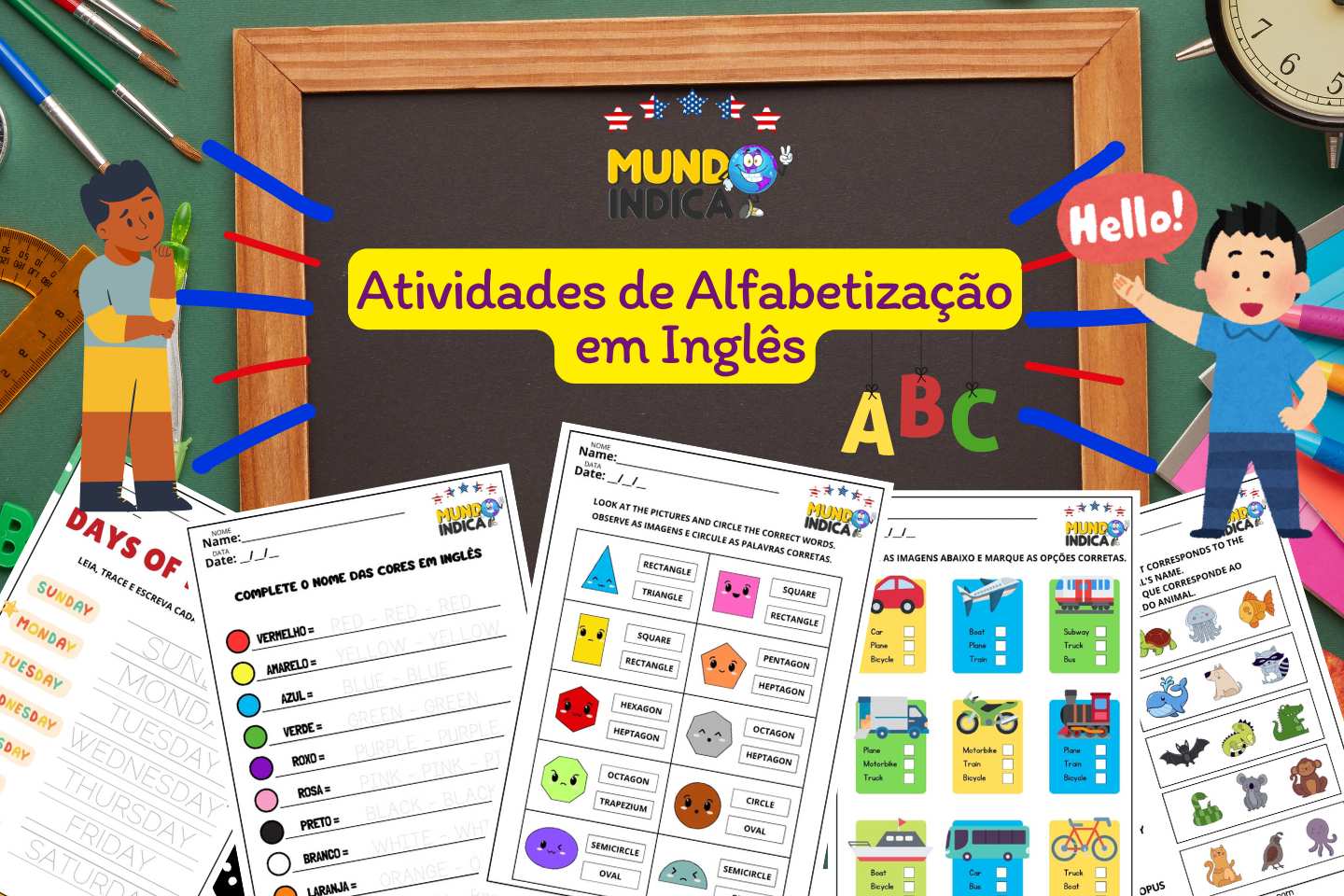 Atividades de Alfabetização em Inglês