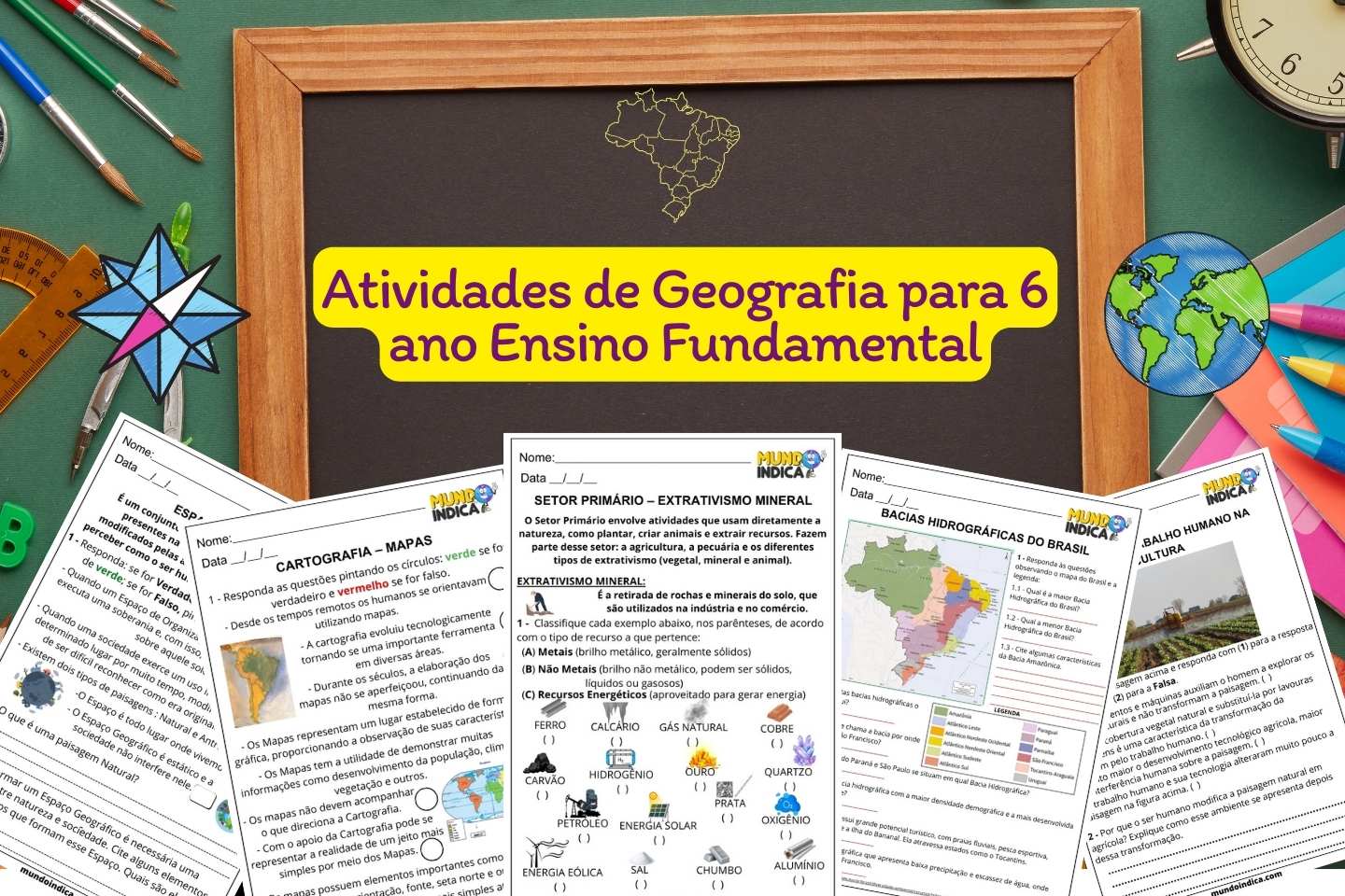 Atividades de Geografia para 6 ano Ensino Fundamental