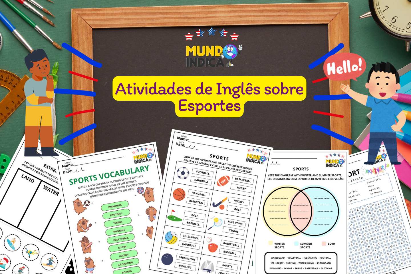 Atividades de Inglês sobre Esportes