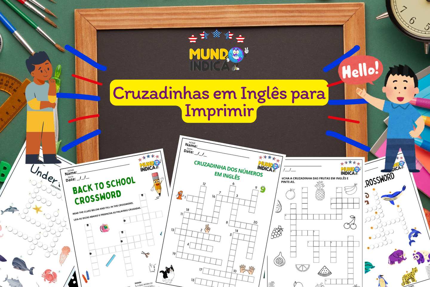 Cruzadinhas em Inglês para Imprimir