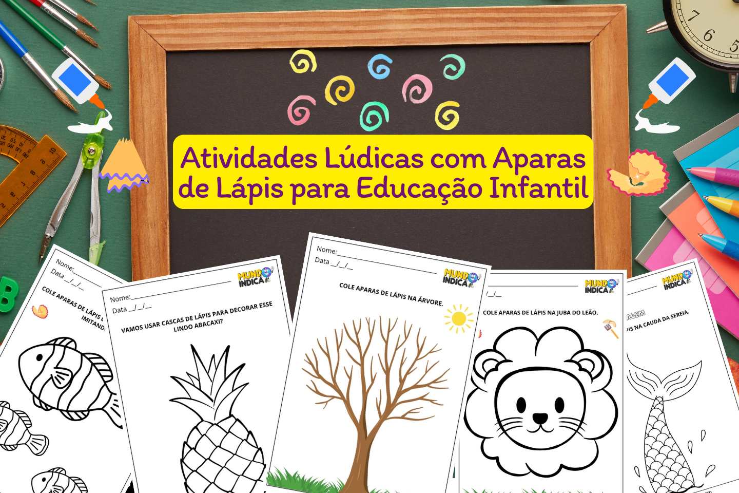 Atividades Lúdicas com Aparas de Lápis para Educação Infantil