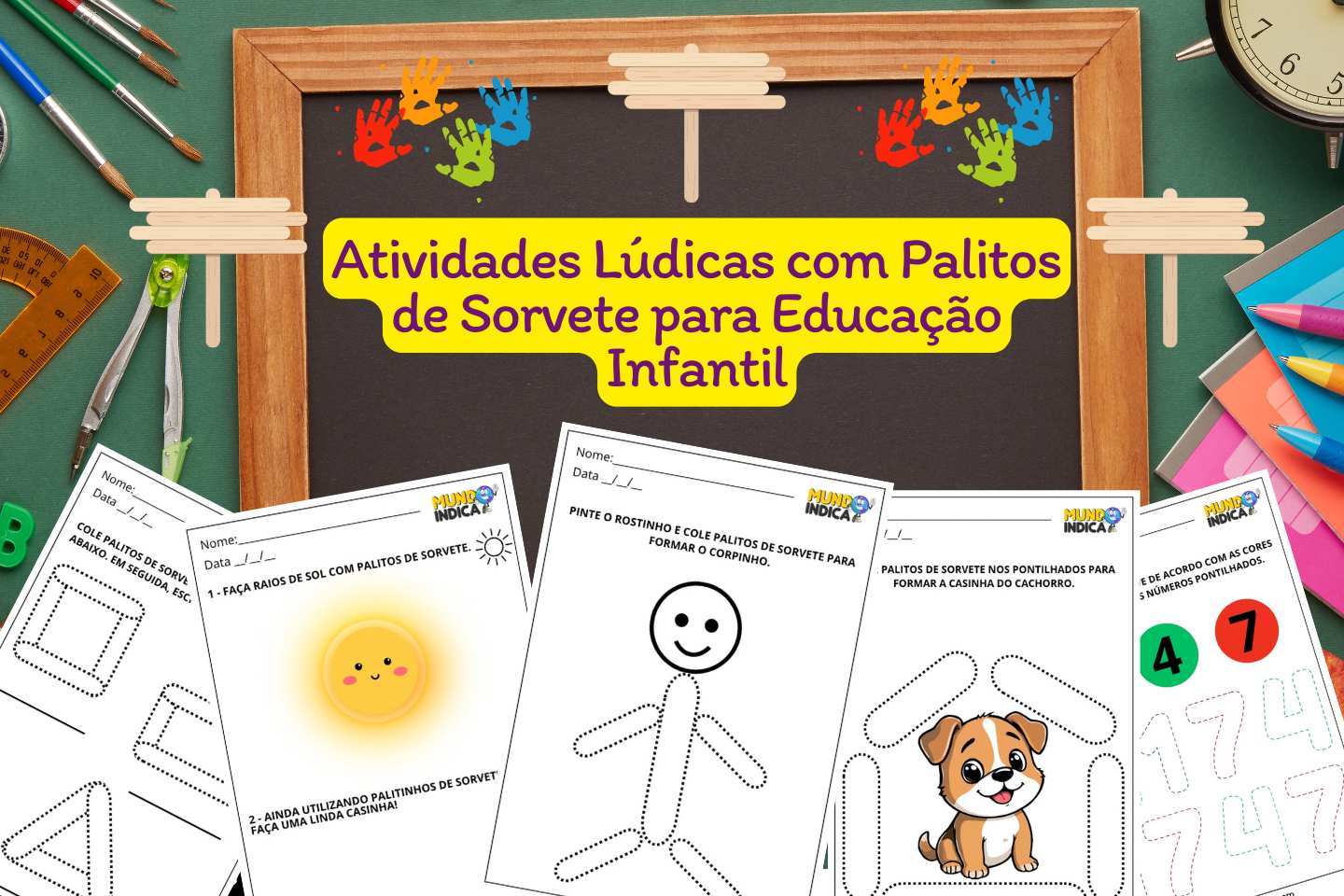 Atividades Lúdicas com Palitos de Sorvete para Educação Infantil