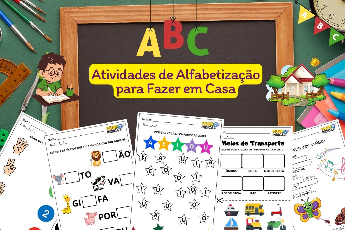 Atividades de Alfabetização para Fazer em Casa