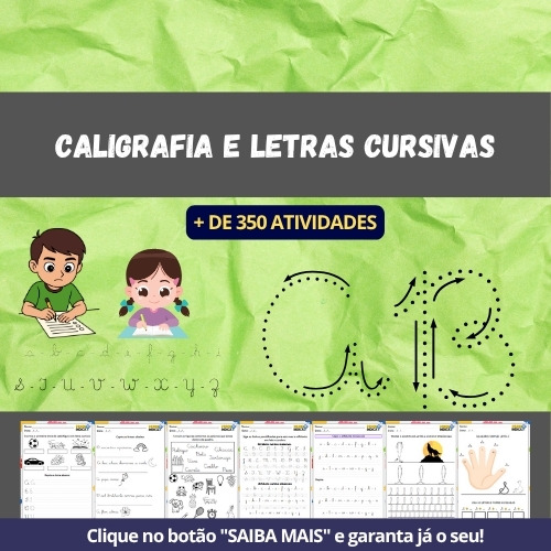 Atividades de Caligrafia e Letras Cursivas em PDF