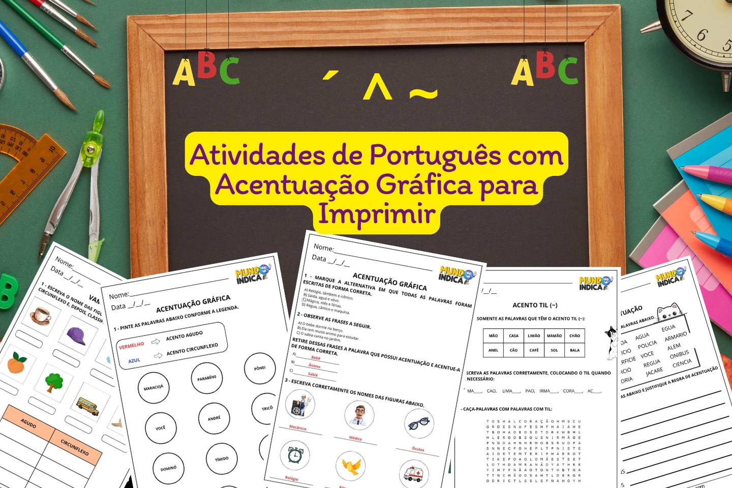 Atividades de Português com Acentuação Gráfica para Imprimir