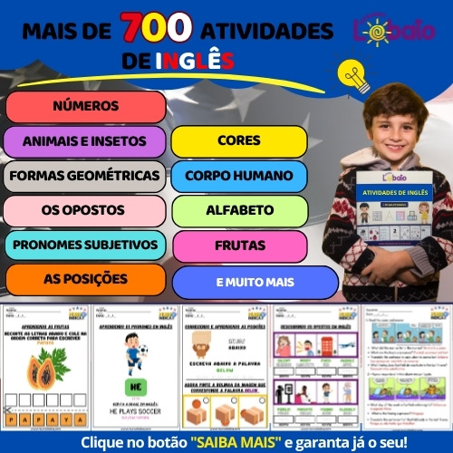 Material de Inglês com Atividades para Imprimir em PDF