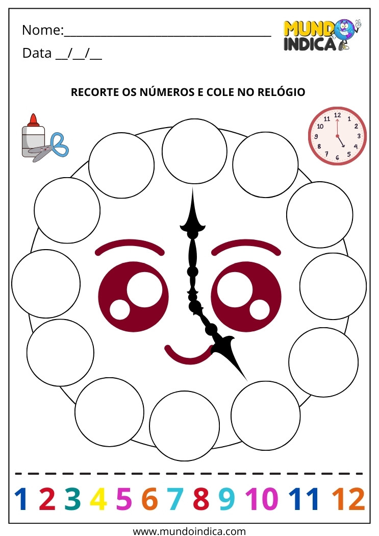 Atividade Lúdica de Matemática 1º ano com Números Naturais de 1 a 20
