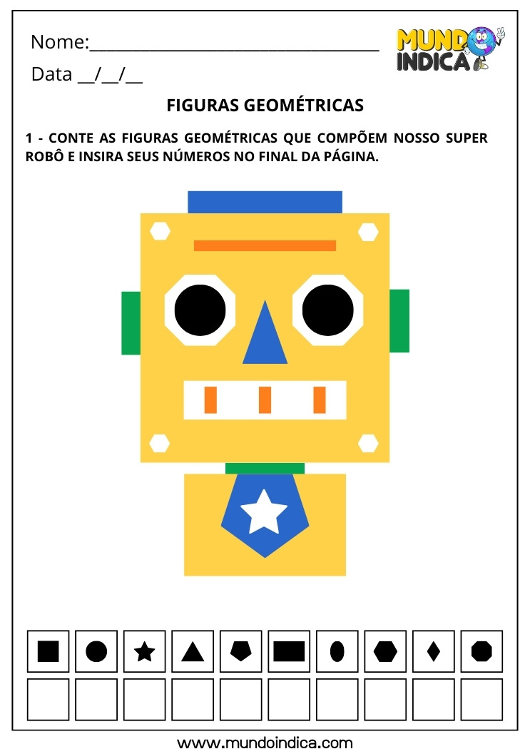 Atividade de Figuras Geométricas para o 1º ano para Imprimir 2