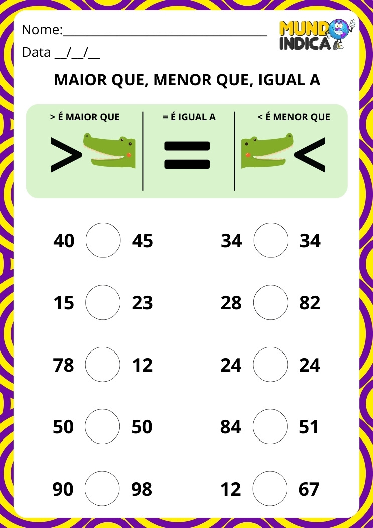 Atividade de Matemática 1º ano sobre Comparação de Quantidades para Imprimir 2