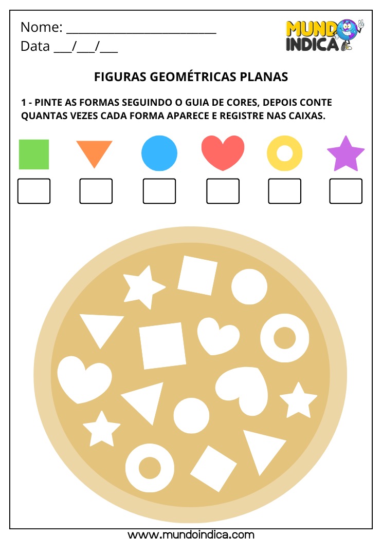 Atividade de Matemática 1º ano sobre Figuras Geométricas Planas para Imprimir 3