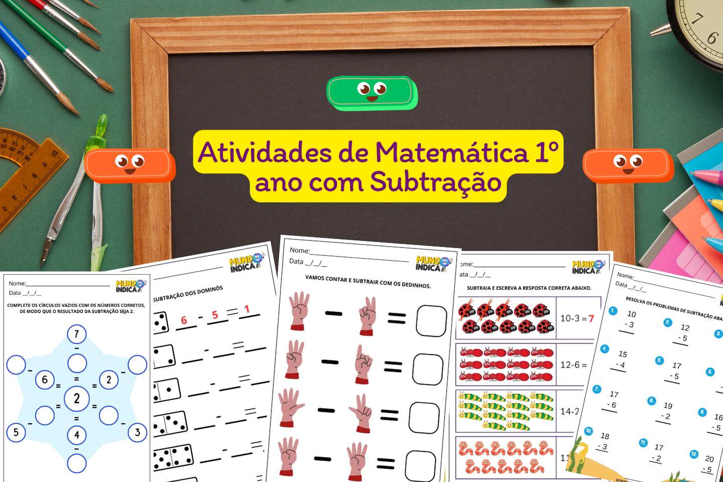 Atividades de Matemática 1º ano com Subtração