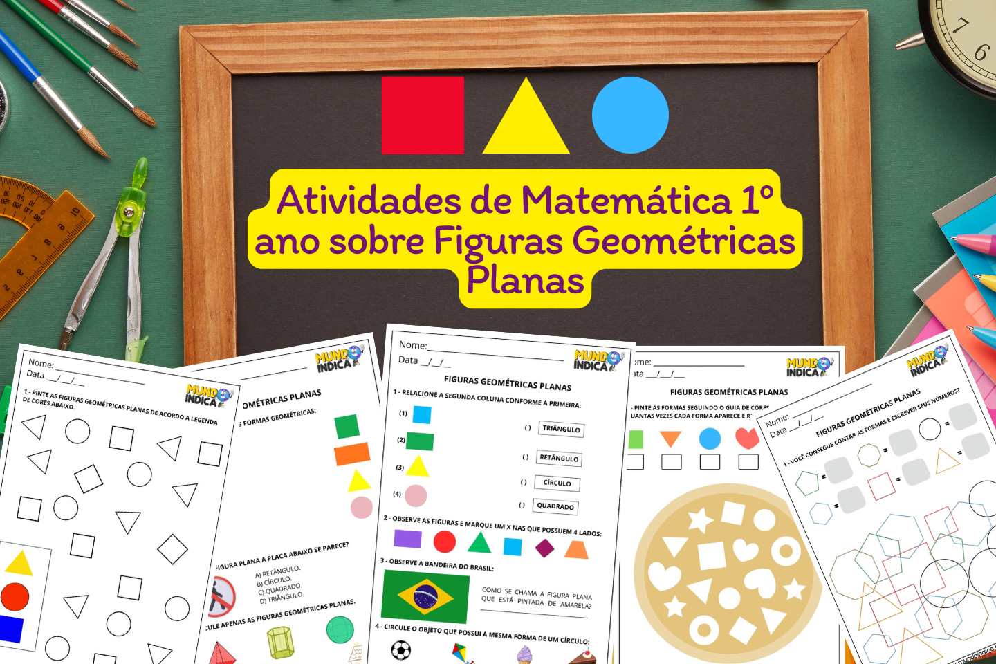 Atividades de Matemática 1º ano sobre Figuras Geométricas Planas