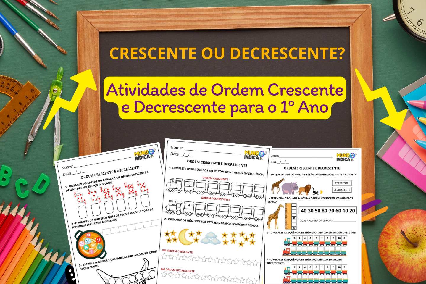 Atividades de Ordem Crescente e Decrescente para o 1º Ano