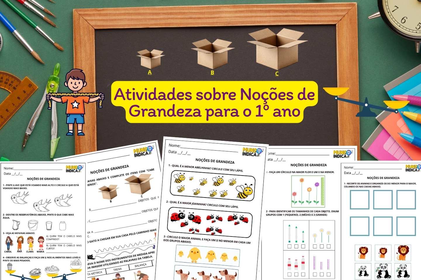 Atividades sobre Noções de Grandeza para o 1º ano