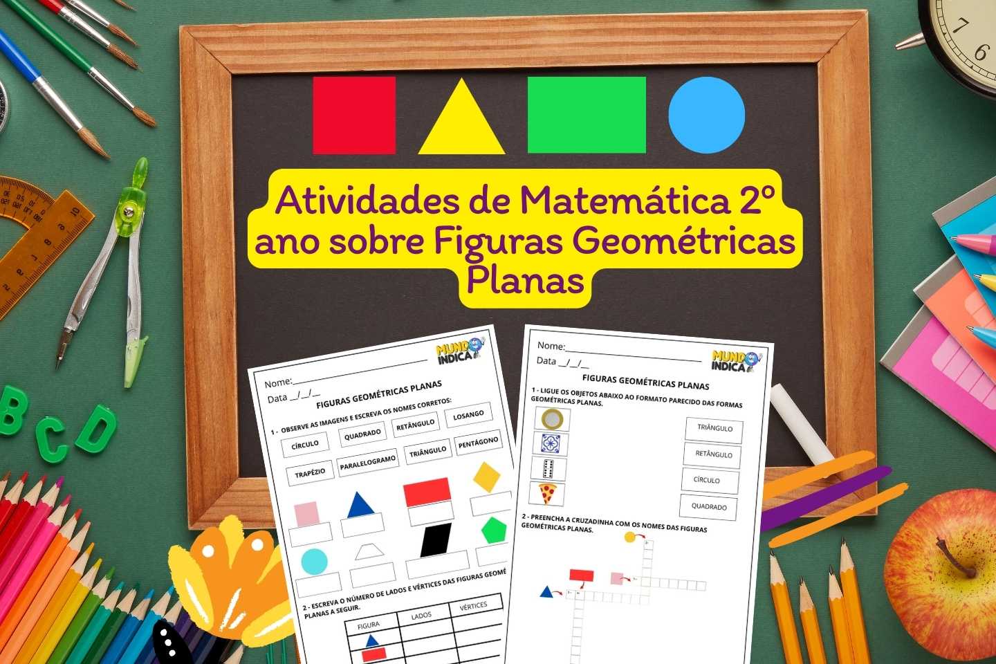 Atividades de Matemática 2º ano sobre Figuras Geométricas Planas