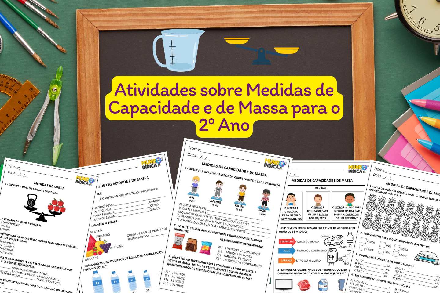 Atividades sobre Medidas de Capacidade e de Massa para o 2º Ano