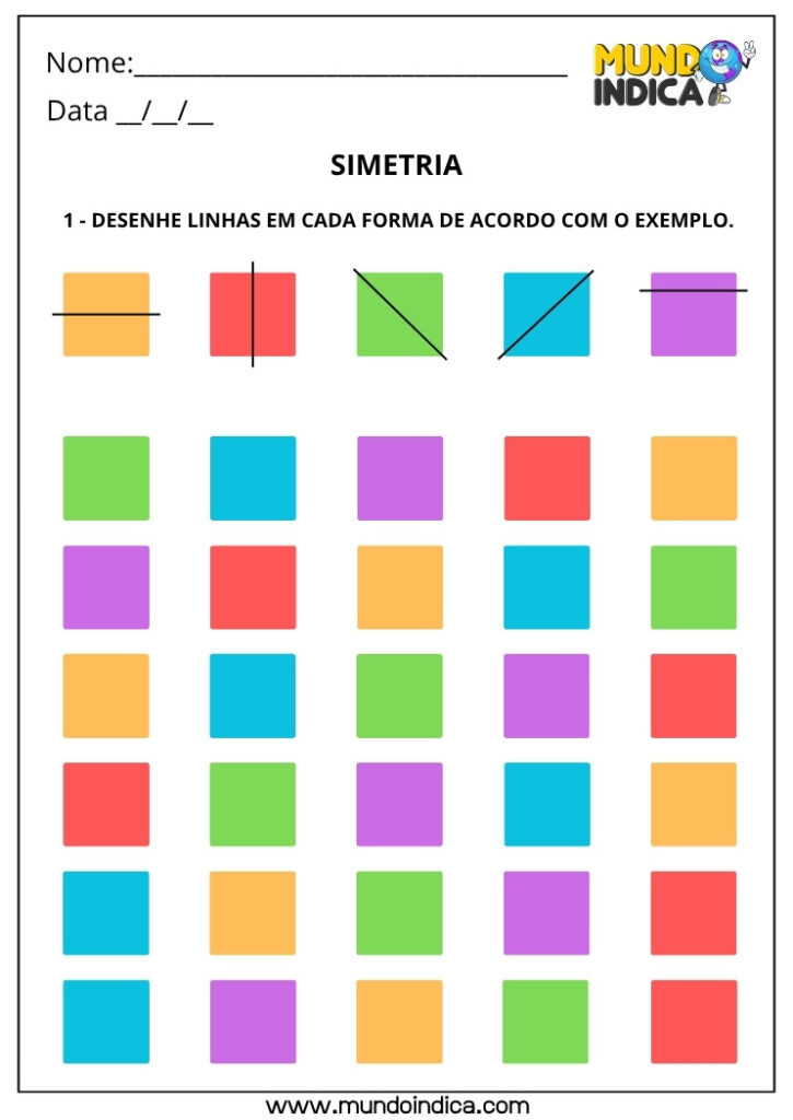Atividades de Matemática 4º Ano sobre Simetria para Imprimir | BNCC ...