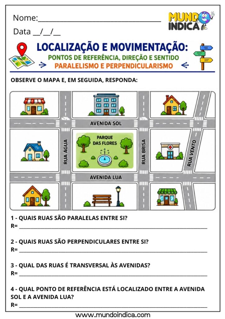 Atividades de Matemática 4º Ano sobre Localização para Imprimir ...