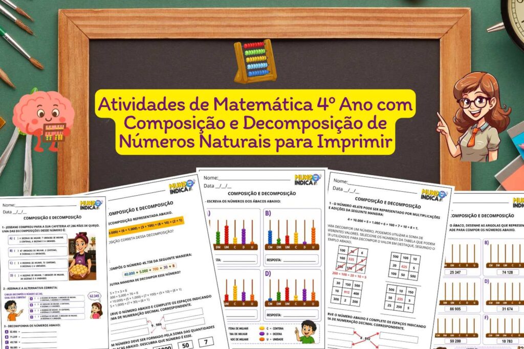 Atividades de Matemática 4º Ano com Composição e Decomposição de ...