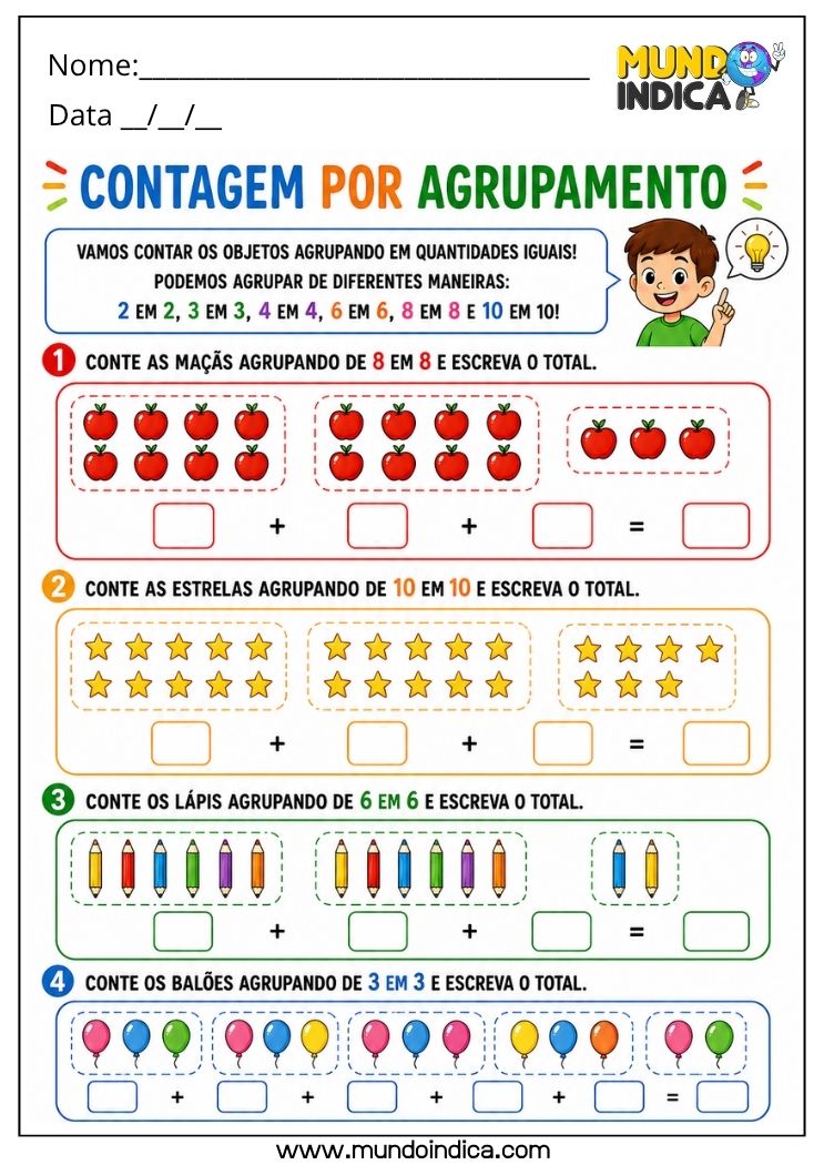 Atividade de Contagem para o 1º Ano (EF01MA03)