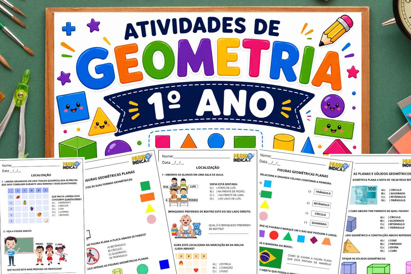 Atividades de Matemática 1º ano sobre Geometria segundo a BNCC ...