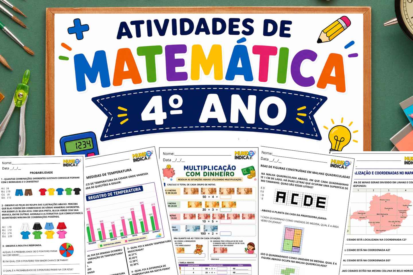 Atividades de Matemática 4º Ano do Ensino Fundamental segundo a BNCC
