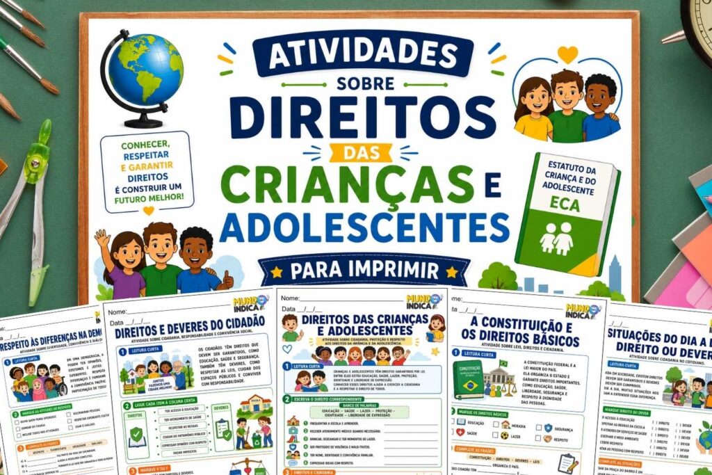 Atividades sobre Direitos das Crianças e Adolescentes para Imprimir