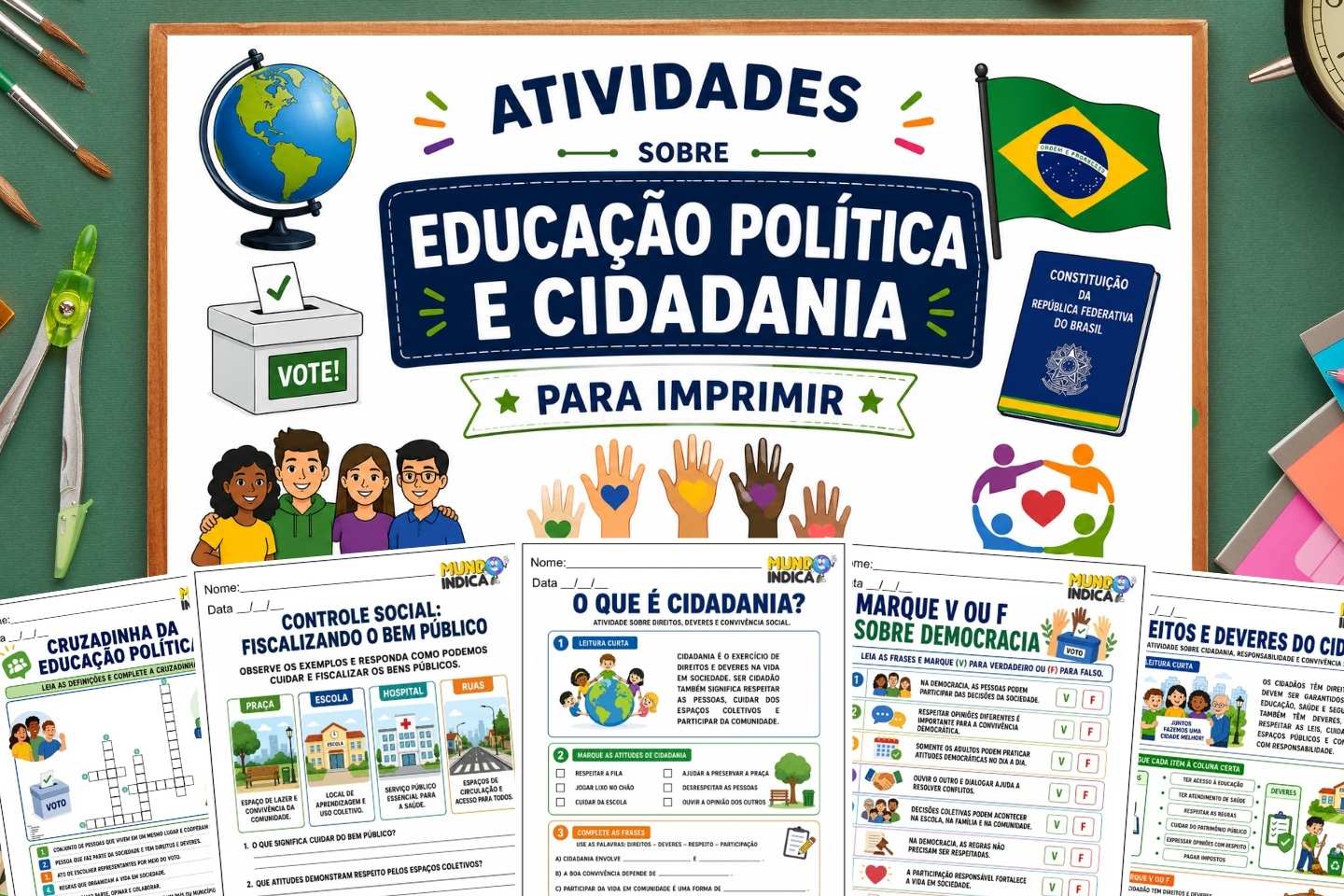 Atividades sobre Educação Política e Cidadania para Imprimir