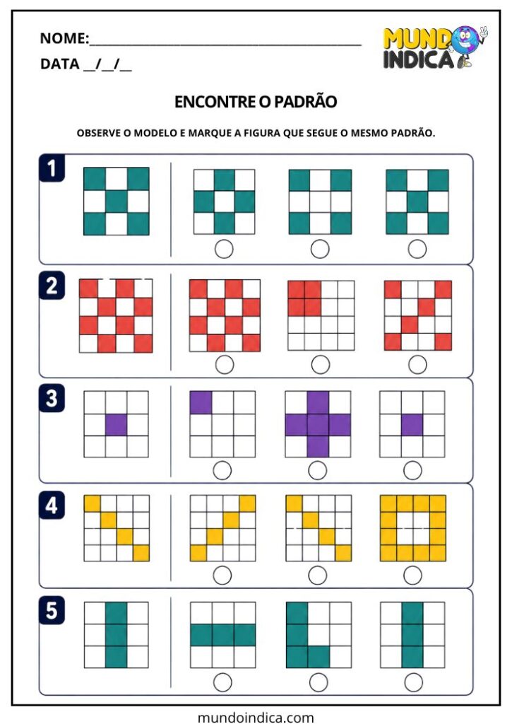 Atividade de Reconhecimento de Padrões para Desenvolver a Atenção Visual