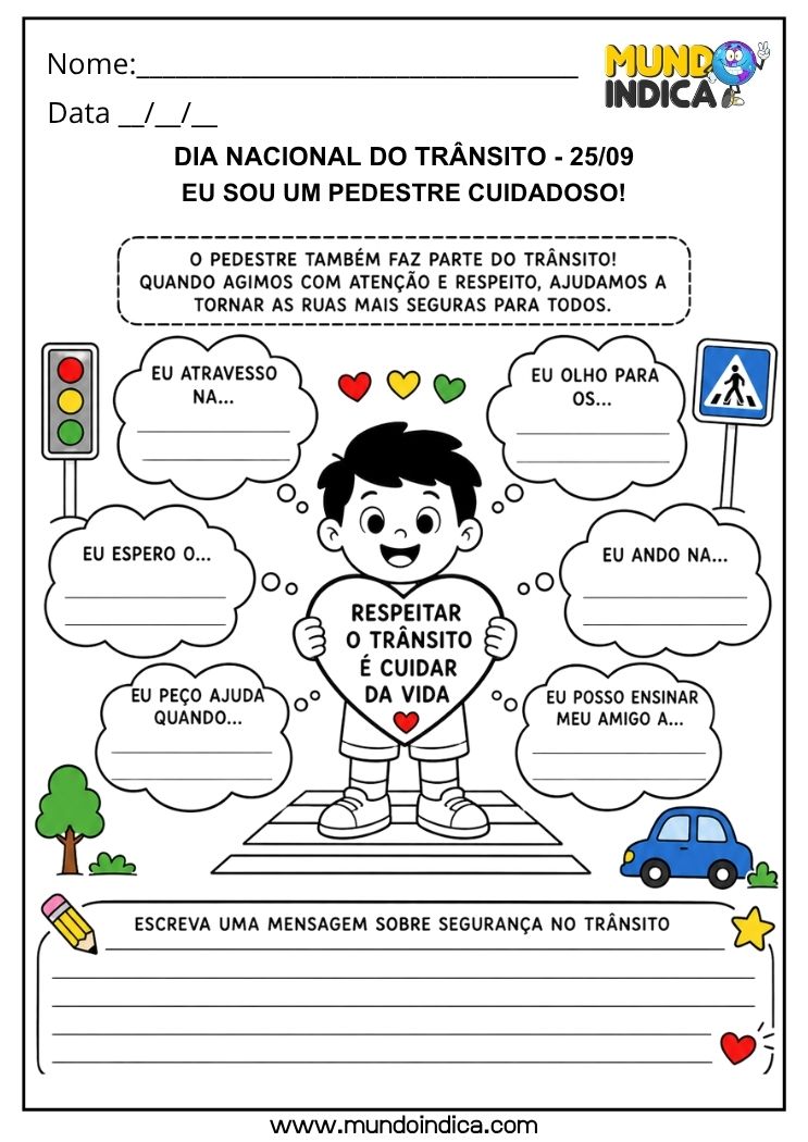 Atividade para o Dia Nacional do Trânsito